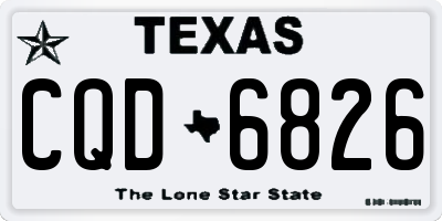 TX license plate CQD6826