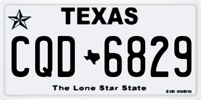 TX license plate CQD6829