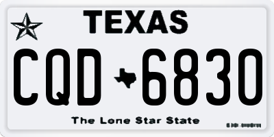 TX license plate CQD6830