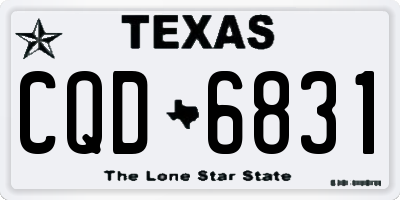 TX license plate CQD6831