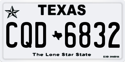 TX license plate CQD6832