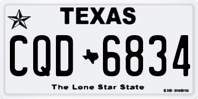 TX license plate CQD6834