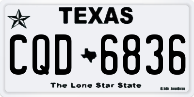 TX license plate CQD6836
