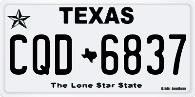 TX license plate CQD6837