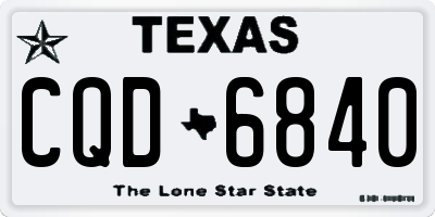 TX license plate CQD6840