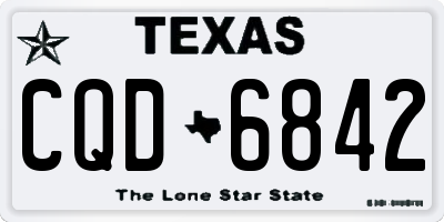 TX license plate CQD6842