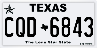 TX license plate CQD6843
