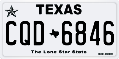 TX license plate CQD6846