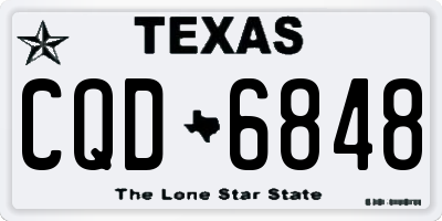TX license plate CQD6848