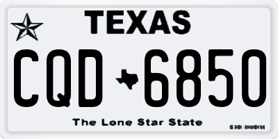 TX license plate CQD6850