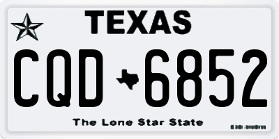 TX license plate CQD6852