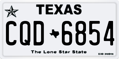 TX license plate CQD6854