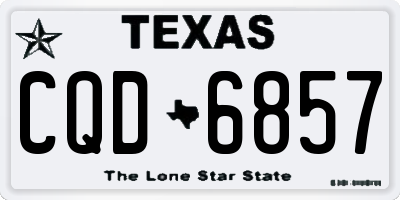 TX license plate CQD6857