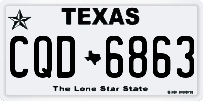 TX license plate CQD6863