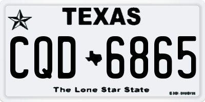 TX license plate CQD6865