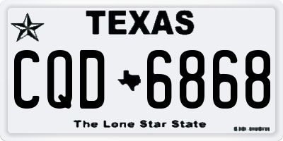 TX license plate CQD6868