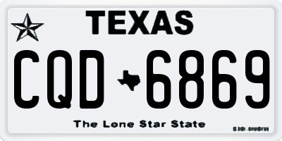 TX license plate CQD6869