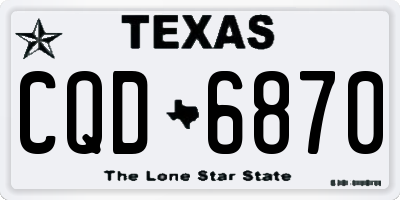 TX license plate CQD6870