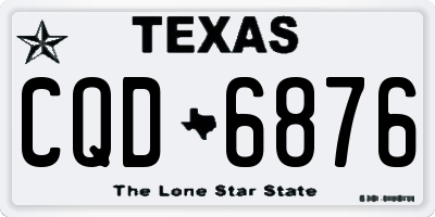 TX license plate CQD6876