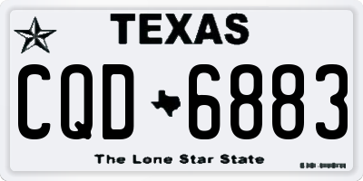 TX license plate CQD6883