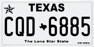 TX license plate CQD6885