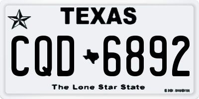 TX license plate CQD6892