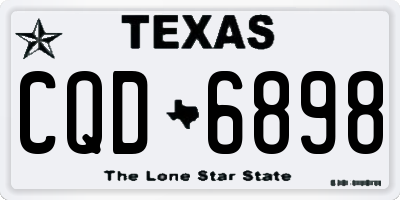 TX license plate CQD6898