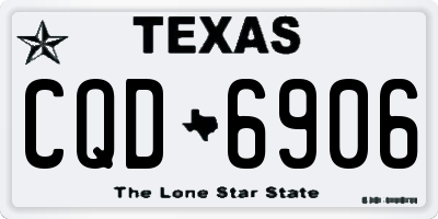 TX license plate CQD6906