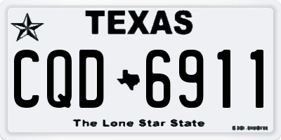 TX license plate CQD6911