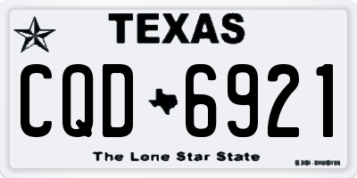 TX license plate CQD6921