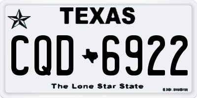 TX license plate CQD6922