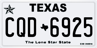 TX license plate CQD6925