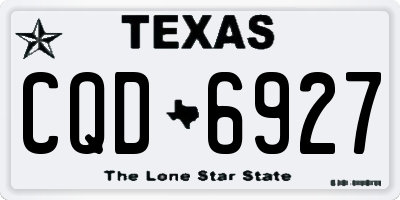 TX license plate CQD6927