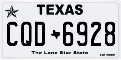 TX license plate CQD6928