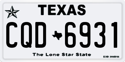 TX license plate CQD6931