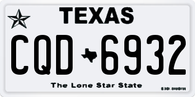 TX license plate CQD6932