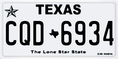 TX license plate CQD6934