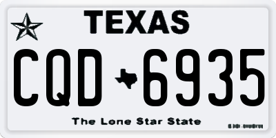 TX license plate CQD6935