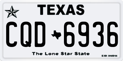 TX license plate CQD6936
