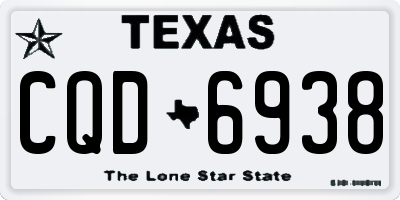 TX license plate CQD6938