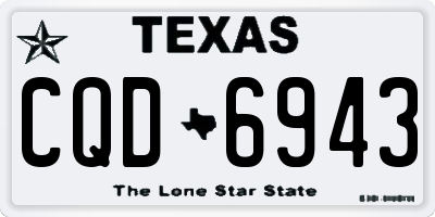 TX license plate CQD6943