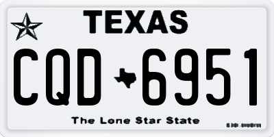 TX license plate CQD6951