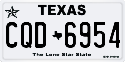 TX license plate CQD6954