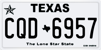TX license plate CQD6957