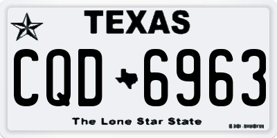 TX license plate CQD6963
