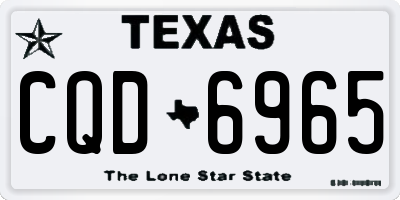TX license plate CQD6965