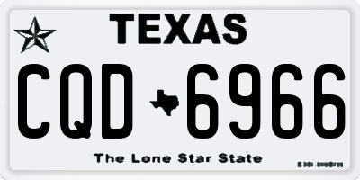 TX license plate CQD6966