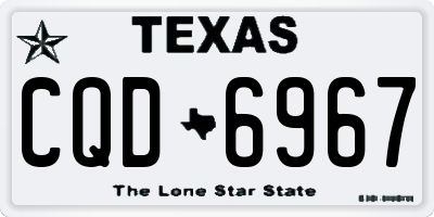 TX license plate CQD6967