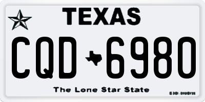 TX license plate CQD6980