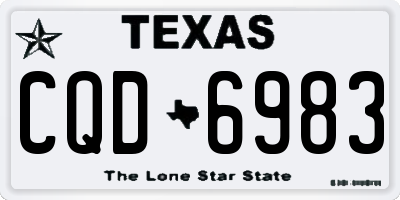 TX license plate CQD6983